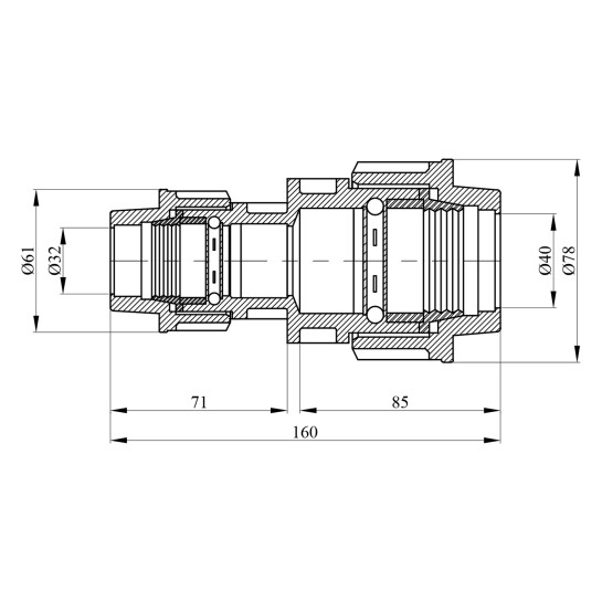 Додаткове фото - Муфта редукційна ПЕ SantehPlast 32х40 мм