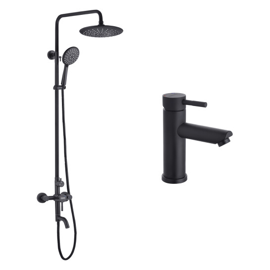 Головне фото - Набор 2 в 1 душова система Kroner Edelstahl Klassisch-SCH063 + змішувач Edelstahl Klassisch-SCH010