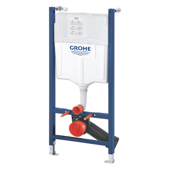 Додаткове фото - Комплект 4 в 1: Інсталяція Grohe Solido 2 в 1 38971000 + Панель змиву Grohe Even 389662430 + Унітаз підвісний безобідковий Kroner Eifel WHI493436 TORNADO (38971966243KE49T)