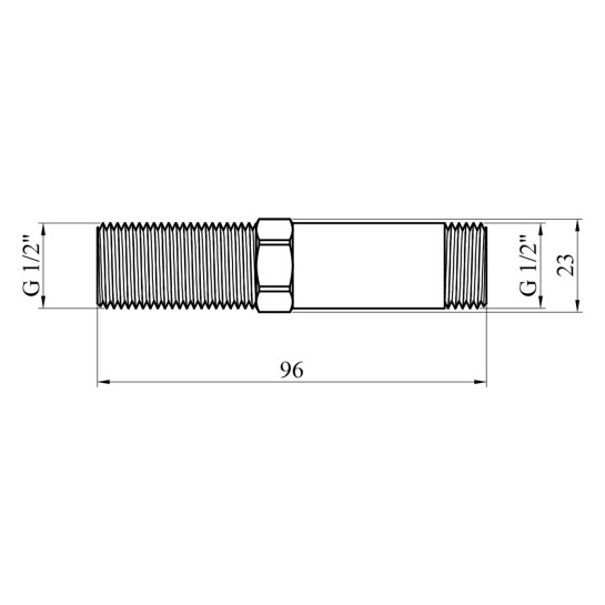 Додаткове фото - Згін посилений LexLine 1/2" ЗЗ латунний УК0641-В