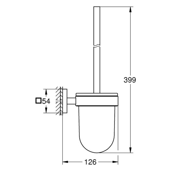 Додаткове фото - Йоржик для унітаза настінний Grohe QuickFix Start Cube 409772430