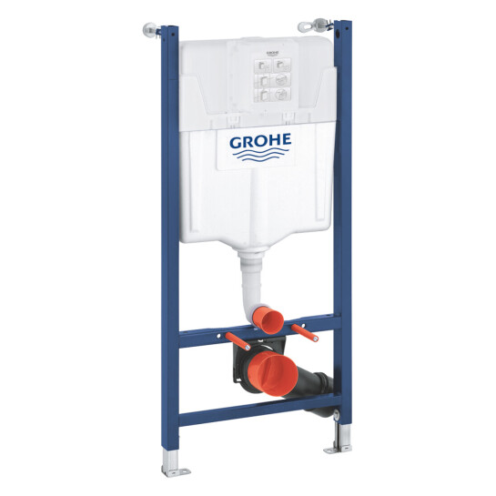 Додаткове фото - Комплект 4 в 1: Інсталяція Grohe Solido 2 в 1 38971000 + Панель змиву Grohe Even 389662430 + Унітаз підвісний безобідковий Kroner Harz WHI493736 TORNADO (38971966243KH49T)