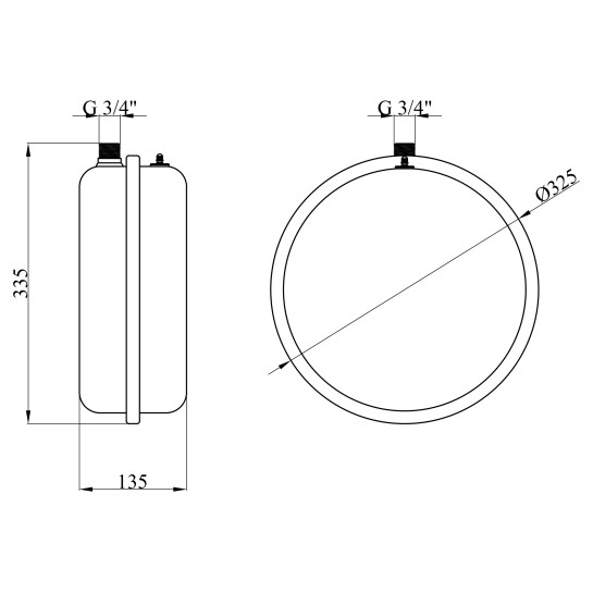 Додаткове фото - Розширювальний бак плоский Forwater PTE10