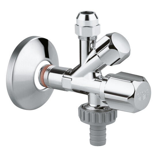 Додаткове фото - Кран приладовий Grohe 1/2"х3/8"х3/4" 22036000