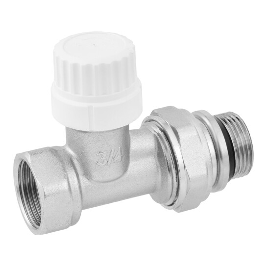 Додаткове фото - Кран термостатичний прямий STA 3/4" М30х1,5 нікельований Ц9307