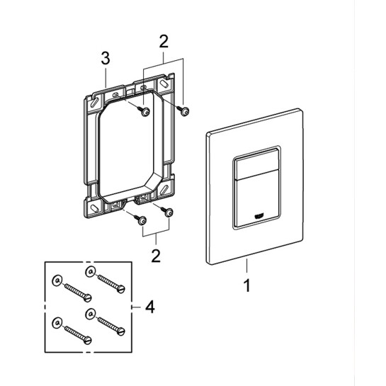 Додаткове фото - Панель змиву для унітаза Grohe Even Black 38966KV0