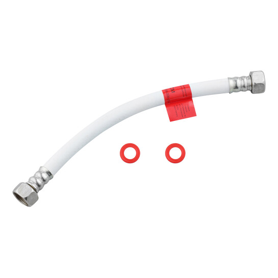 Головне фото - Шланг газовий Nikiforov 1/2" ВВ 40 см з металевими гайками ПВХ білий