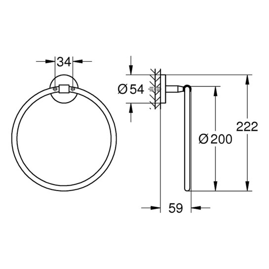 Додаткове фото - Тримач для рушників Grohe QuickFix Start Cosmopolitan 41167000