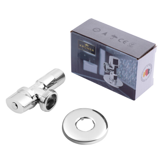 Додаткове фото - Кран приладовий Kroner KRP Eckventil C202 1/2"х3/4" ЗЗ