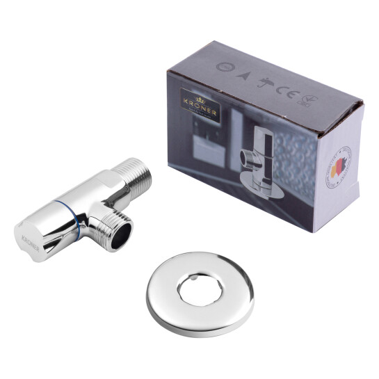 Додаткове фото - Кран приладовий Kroner KRP Eckventil C301 1/2"х1/2" ЗЗ