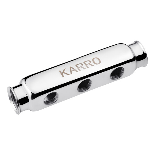 Головне фото - Колектор Karro на 3 виходи 1"х1/2" РВ нержавіюча сталь KR-1003