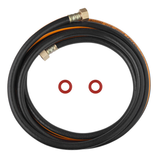 Головне фото - Шланг газовий Nikiforov 1/2" ВВ 300 см з латунними гайками ПВХ чорний