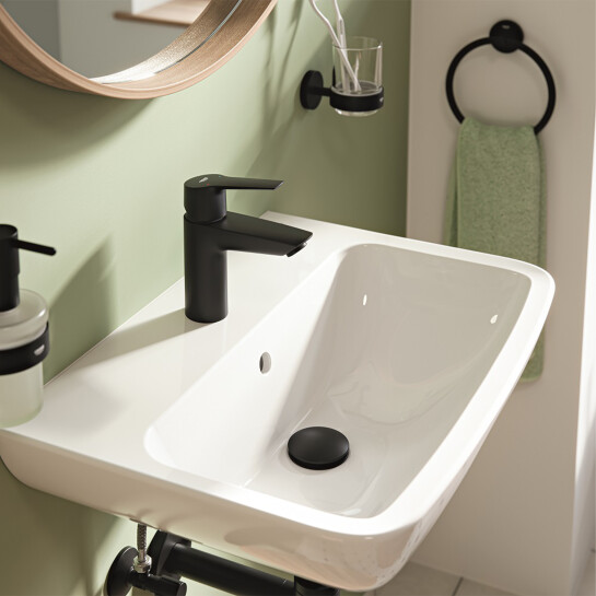 Додаткове фото - Змішувач для раковини Grohe QuickFix Start S-Size 235502432 з донним клапаном