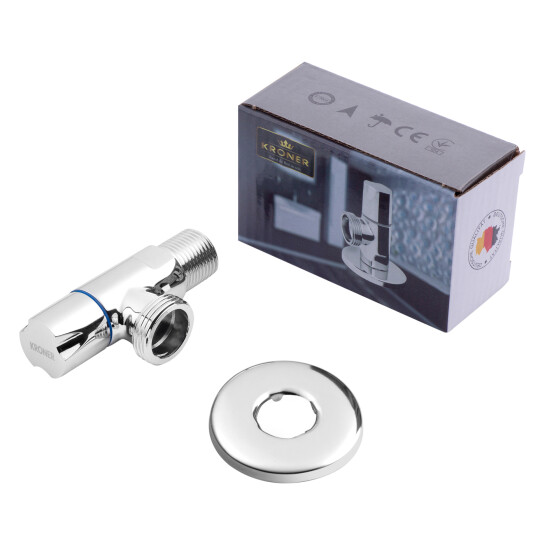 Додаткове фото - Кран приладовий Kroner KRP Eckventil C302 1/2"х3/4" ЗЗ