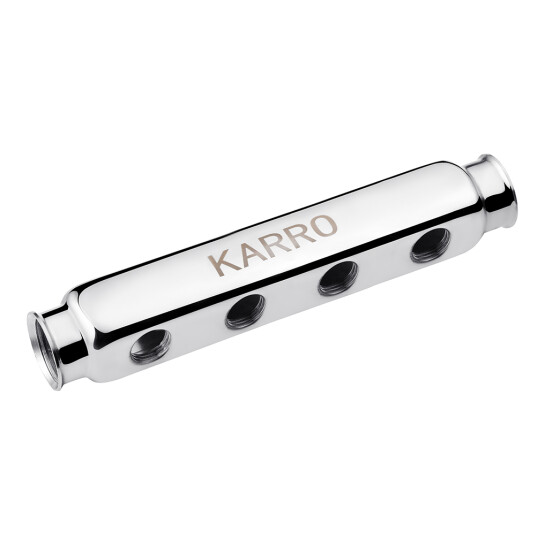 Головне фото - Колектор Karro на 4 виходи 1"х1/2" РВ нержавіюча сталь KR-1003