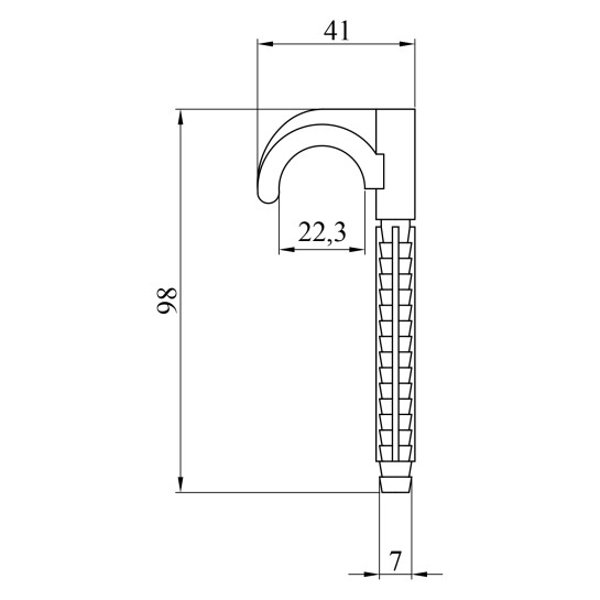 Додаткове фото - Кріплення забивне одинарне Український легіон 100 мм біле 
