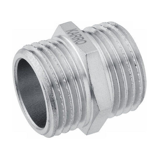 Ніпелі латунні Ніпель Karro 1/2" ЗЗ нікельований KR-3113