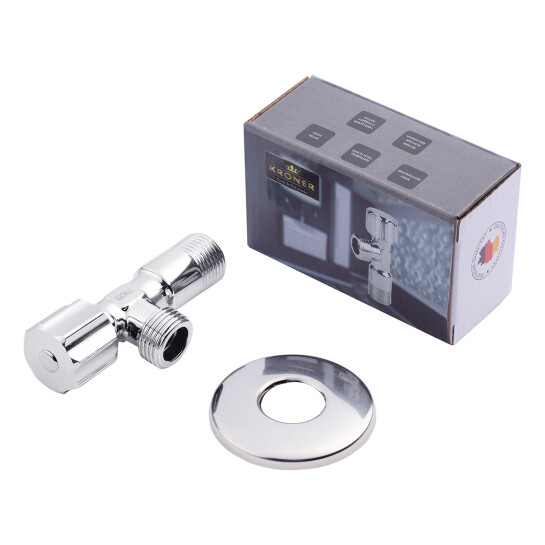 Додаткове фото - Кран приладовий Kroner KRP Eckventil C401 1/2"х1/2" ЗЗ