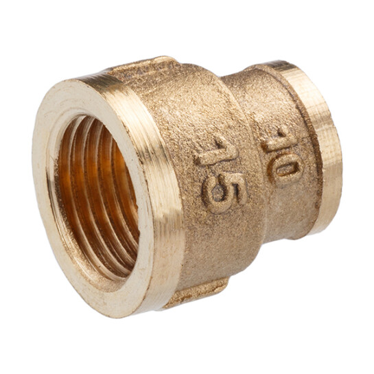 Муфти латунні Муфта перехідна посилена LexLine 1/2"х3/8" ВВ латунна УК0331-В