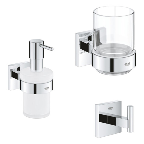 Додаткове фото - Душова система Grohe QuickFix Vitalio Comfort 26985001 з набором аксесуарів для ванної кімнати BF40961SC
