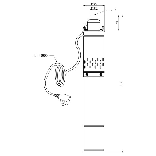 Додаткове фото - Насос глибинний Forwater 4SQGD1,2-100-0,75 кВт з вбудованим конденсатором