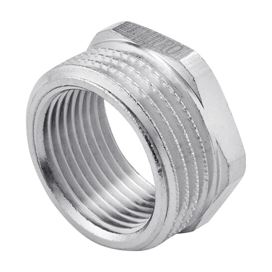 Футорки латунні Футорка Karro 1 1/4"х1" ЗВ нікельована KR-3115
