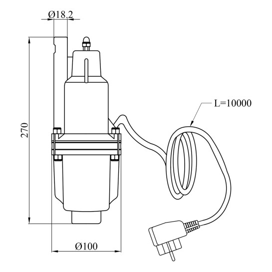 Додаткове фото - Насос глибинний вібраційний Pumpman TVM60-10 Нmax 70 м Qmax 1,1 куб.м 250 Вт