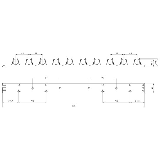 Додаткове фото - Кріплення планка для теплої підлоги Український легіон PE-RT 500 мм біла 