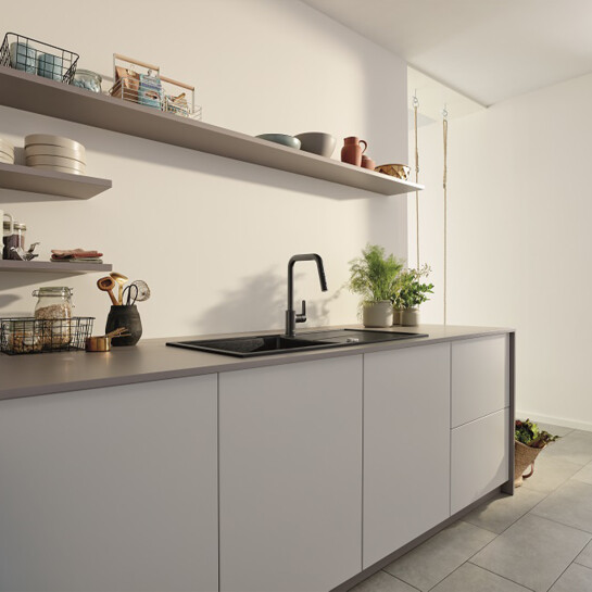 Додаткове фото - Змішувач для кухні з висувним виливом Grohe QuickFix Start 306312430 