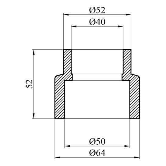 Додаткове фото - Муфта редукційна PPR GrandiTherm 50х40 мм