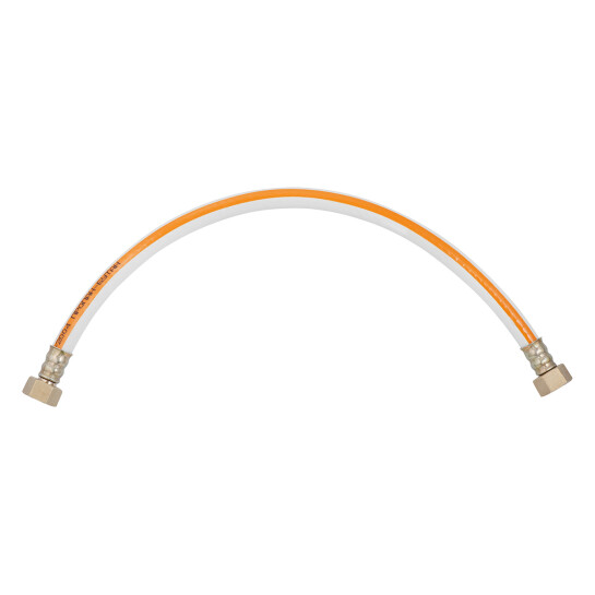 Головне фото - Шланг газовий Nikiforov 1/2" ВВ 50 см з латунними гайками ПВХ білий