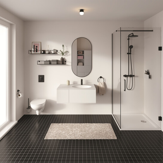 Додаткове фото - Змішувач для раковини Grohe QuickFix Start M-Size 234552432 з донним клапаном