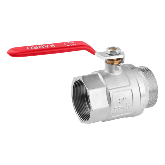 Додаткове фото - Кран кульовий Karro "Standart+" 2" ВЗ PN40 ручка, нікельований