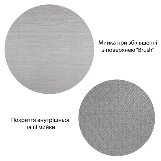 Додаткове фото - Кухонна мийка Kroner KRP Derby - 5050HM Brush (2,5/0,5 мм)