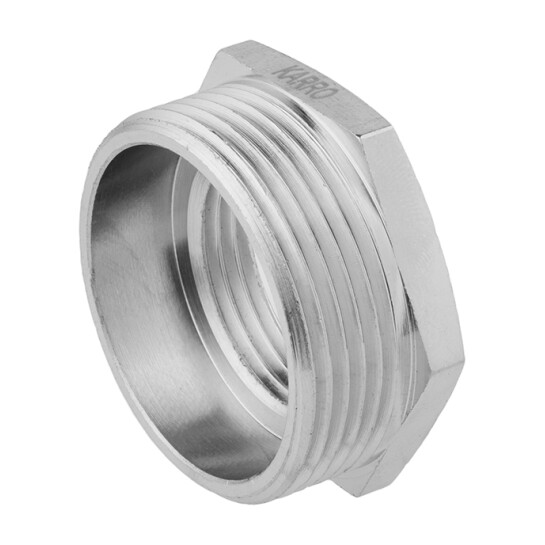 Додаткове фото - Футорка Karro 1 1/2"х1" ЗВ нікельована KR-3115