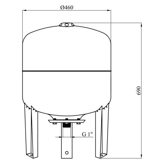 Додаткове фото - Гідроакумулятор Pumpman VT  вертикальний 80 л