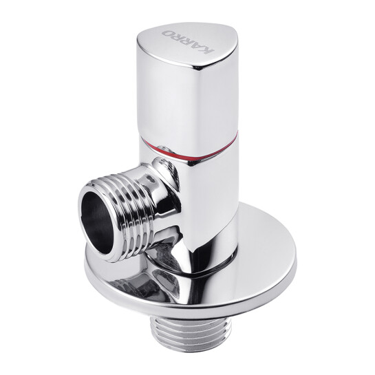 Головне фото - Кран приладовий для підключення Karro 1/2"х1/2" ЗЗ хромований KR-3115