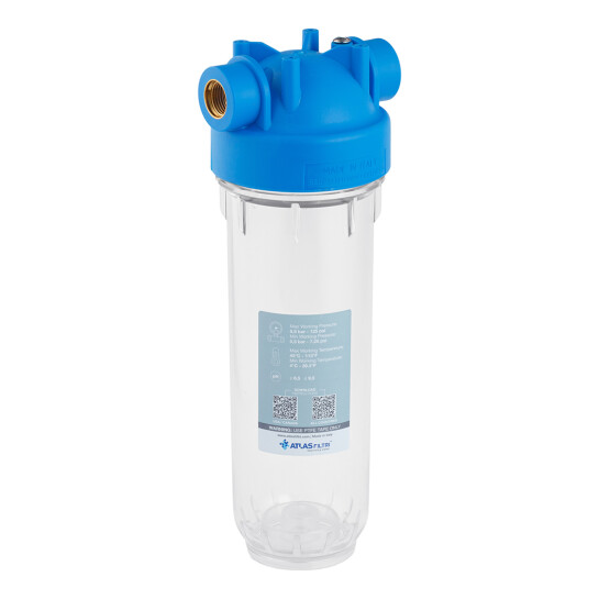 Фільтри магістральні Фільтр-колба Atlas Filltri DP 10 Mono 1/2" OT TS Complete Housing