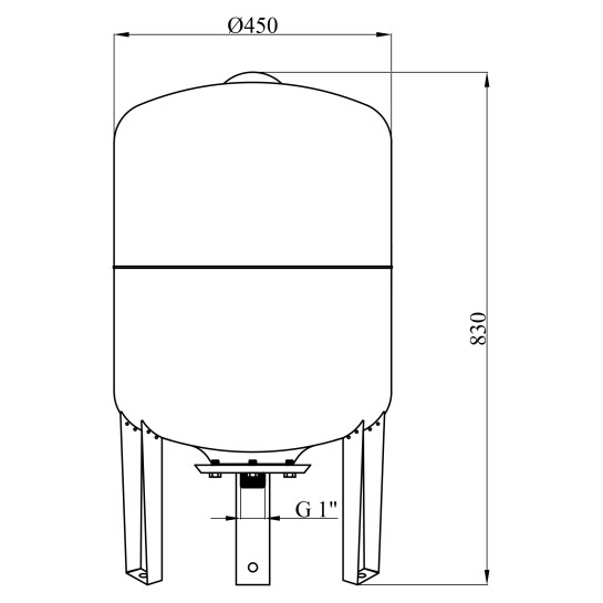 Додаткове фото - Гідроакумулятор Pumpman VT вертикальний 100 л