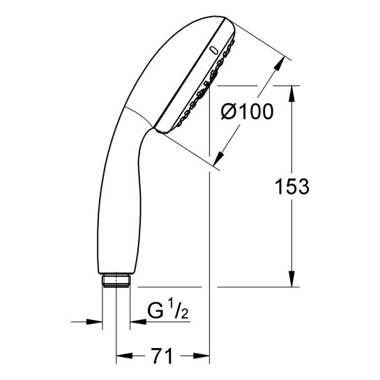Додаткове фото - Лійка для ручного душу Grohe QuickFix Vitalio Start 100 26031000