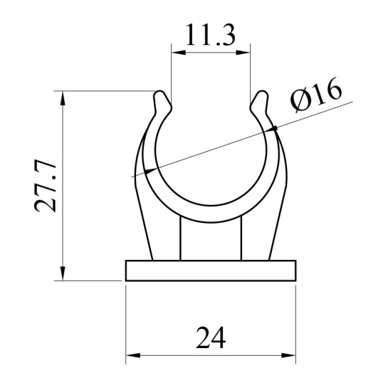 Додаткове фото - Кріплення для металопластикової труби Український легіон 15х16 мм одинарне