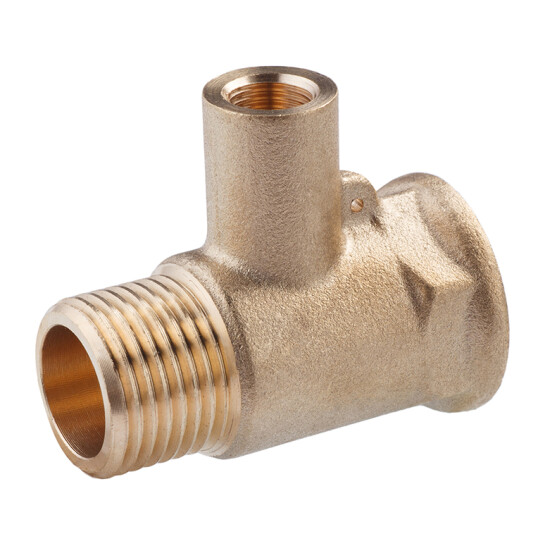 Трійники латунні Трійник посилений LexLine 1/2"х1/2''хМ10 ЗВВ латунний УК0243-В