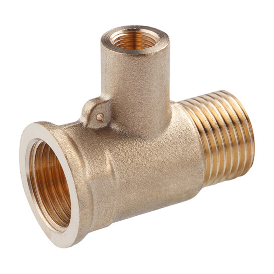 Додаткове фото - Трійник посилений LexLine 1/2"х1/2''хМ10 ЗВВ латунний УК0243-В