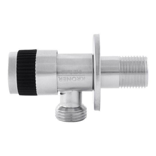 Додаткове фото - Кран приладовий Kroner KRP Edelstahl Klassisch - ESG100 1/2"х1/2" ЗЗ