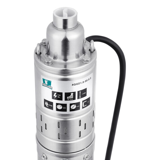 Додаткове фото - Насос глибинний шнековий Pumpman 4QGD1.8-50-0.55 кВт Нmax 130 м Qmax 1,8 куб.м 550 Вт