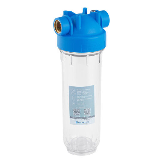 Фільтри магістральні Фільтр-колба Atlas Filltri DP 10 Mono 3/4" OT TS Complete Housing