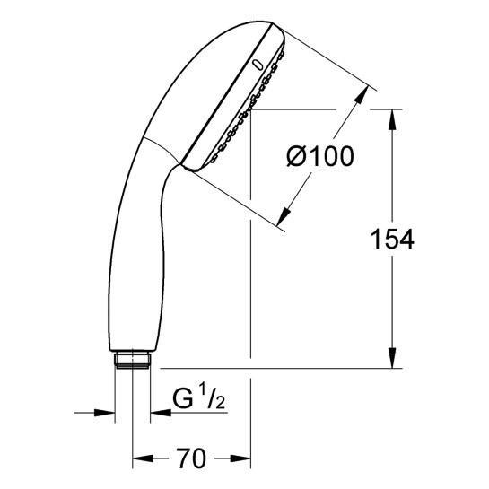 Додаткове фото - Лійка для ручного душу Grohe QuickFix Vitalio Start 100 27940000