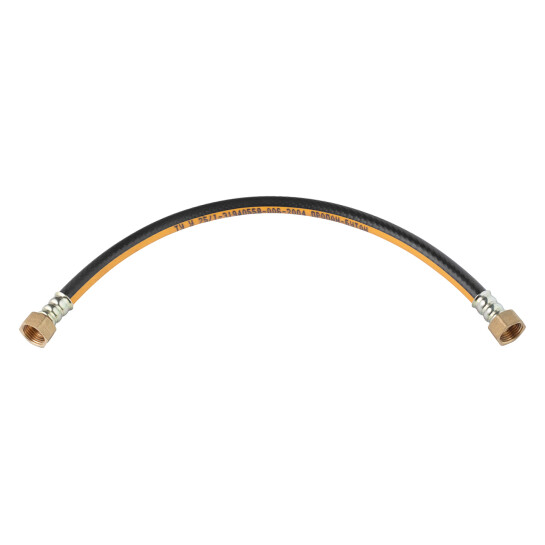 Головне фото - Шланг газовий Nikiforov 1/2" ВВ 50 см з латунними гайками ПВХ чорний