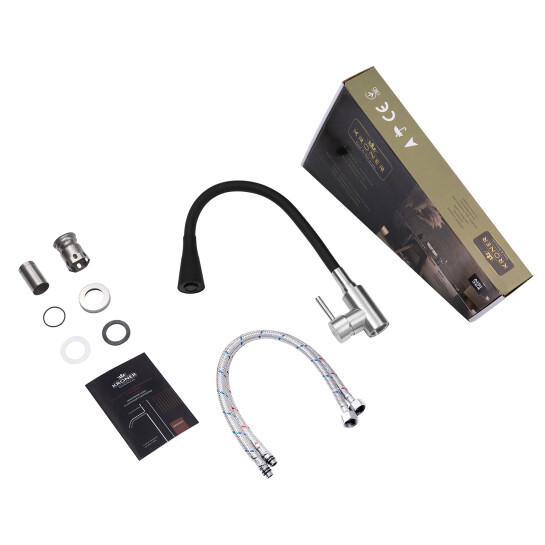 Додаткове фото - Змішувач для кухні Kroner KRP Edelstahl Klassisch - ESG031BLK