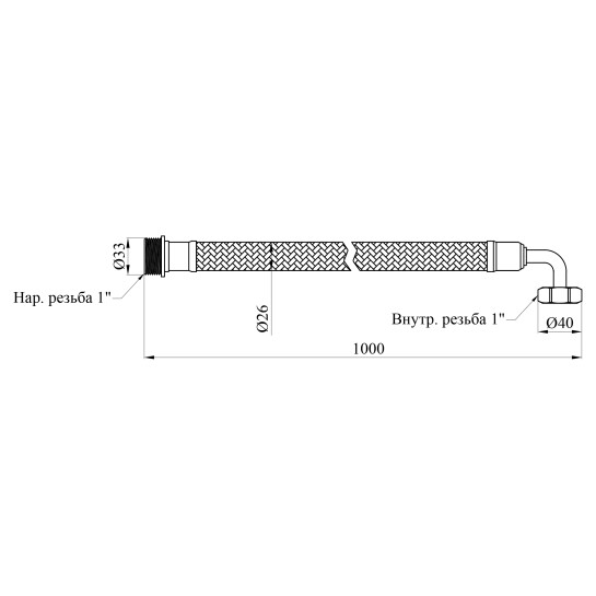 Додаткове фото - Шланг антивібраційний Forwater Super 100 см